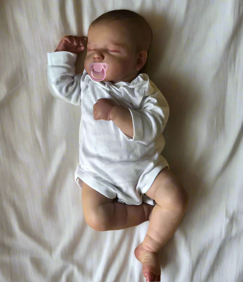 Realistyczna lalka reborn silikonowa – brązowa