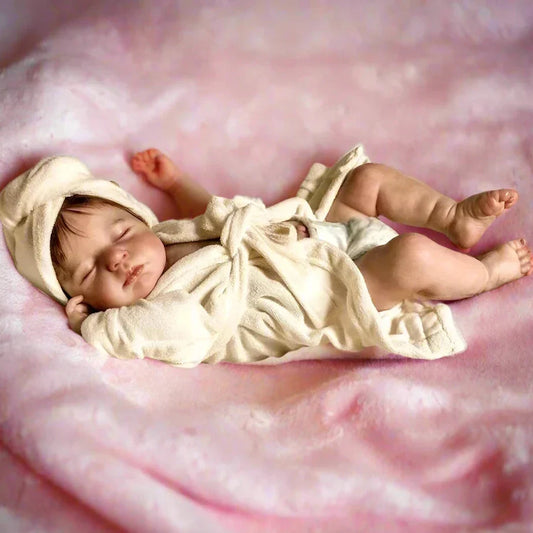 Lalki Reborn Śpiąca w Ręczniku kąpielowym