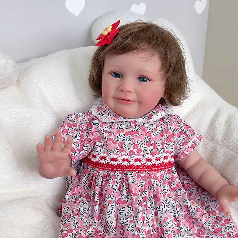 Lalka Reborn Zoe Realistyczna Miękka Ciało Materiałowe 24 cale