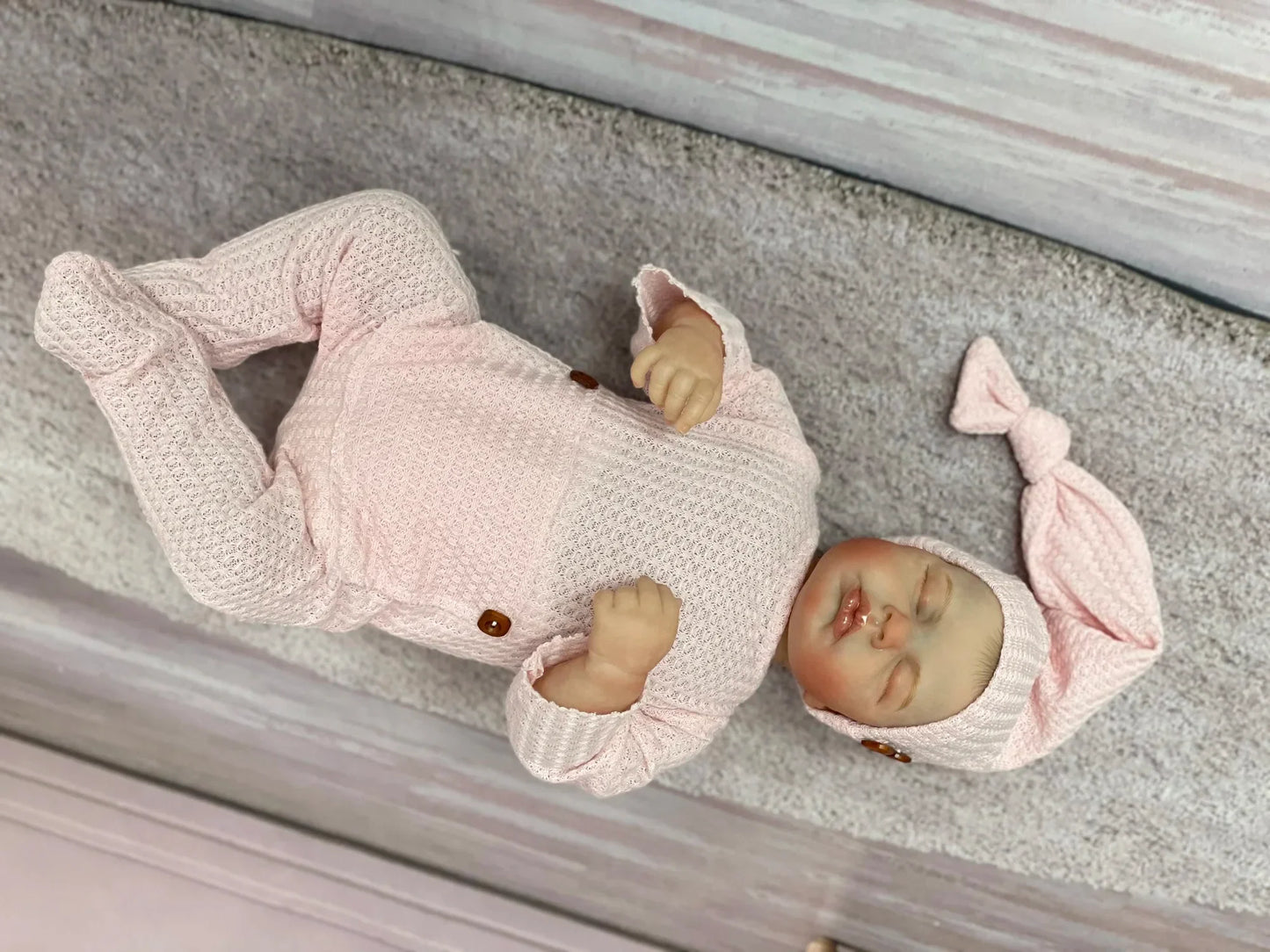 Twins Bebe Reborn Dolls Painted Hair Handmade Limited Edition