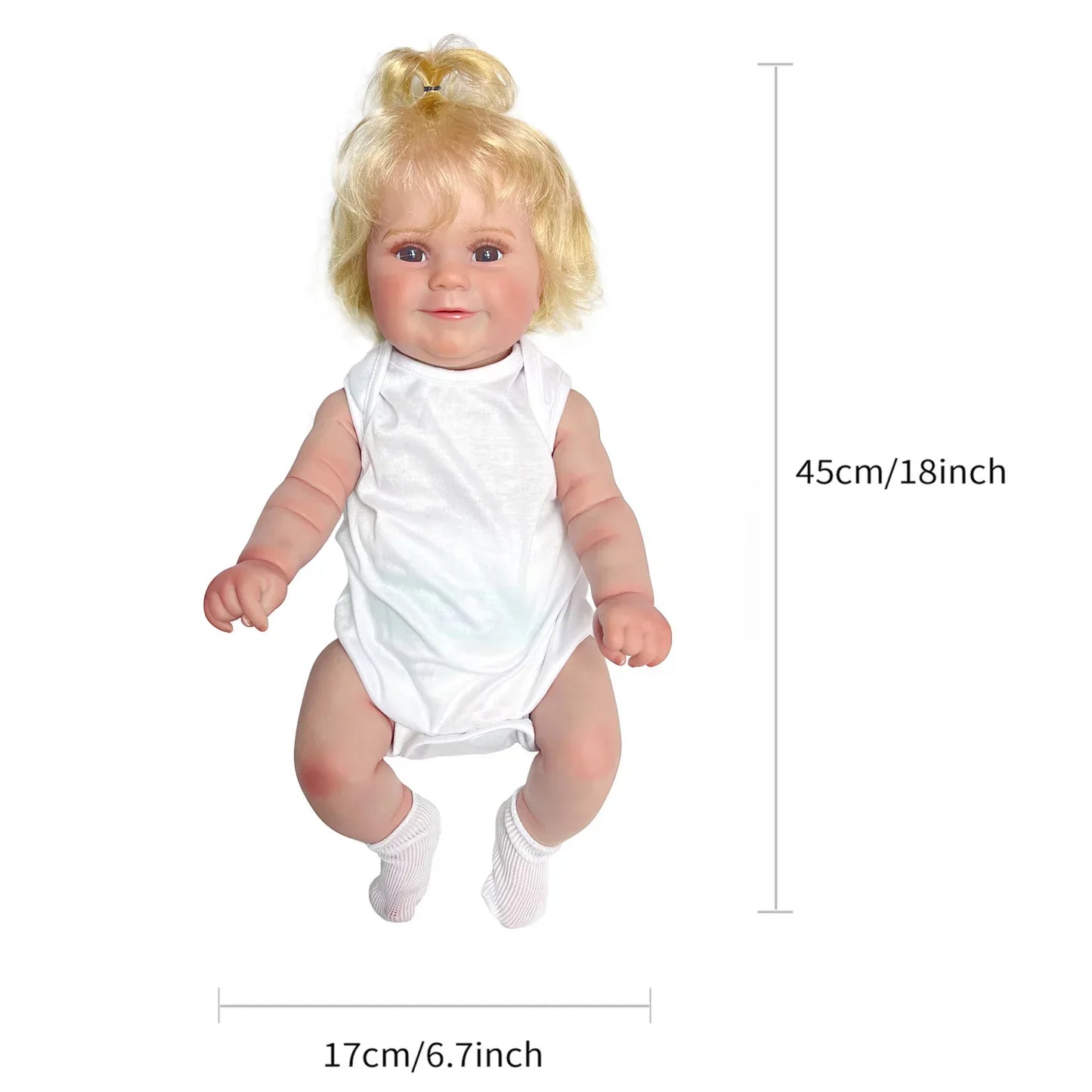 śliczna silikonowa lalka reborn baby maddie