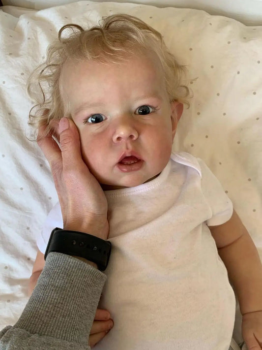 Realistyczna Lalka Reborn z Miękkiego Silikonu i Blond Włosami – Aapo