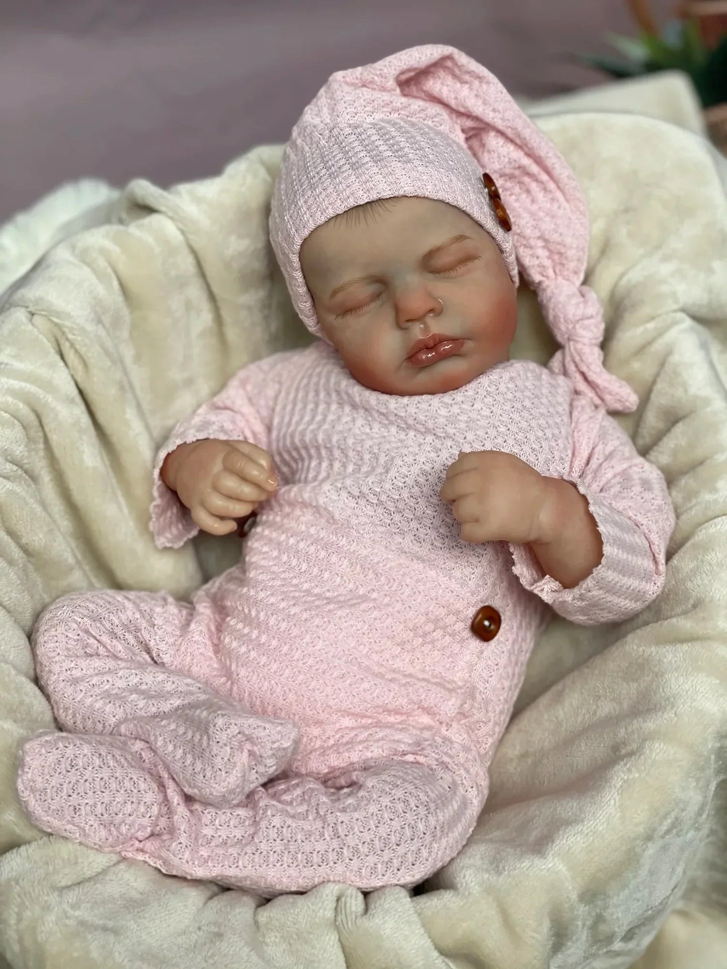 Twins Bebe Reborn Dolls Painted Hair Handmade Limited Edition